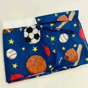 Whisper Soft Mills Twin Sports-Themed Bedskirt Basketball Baseball Kids Bedroom